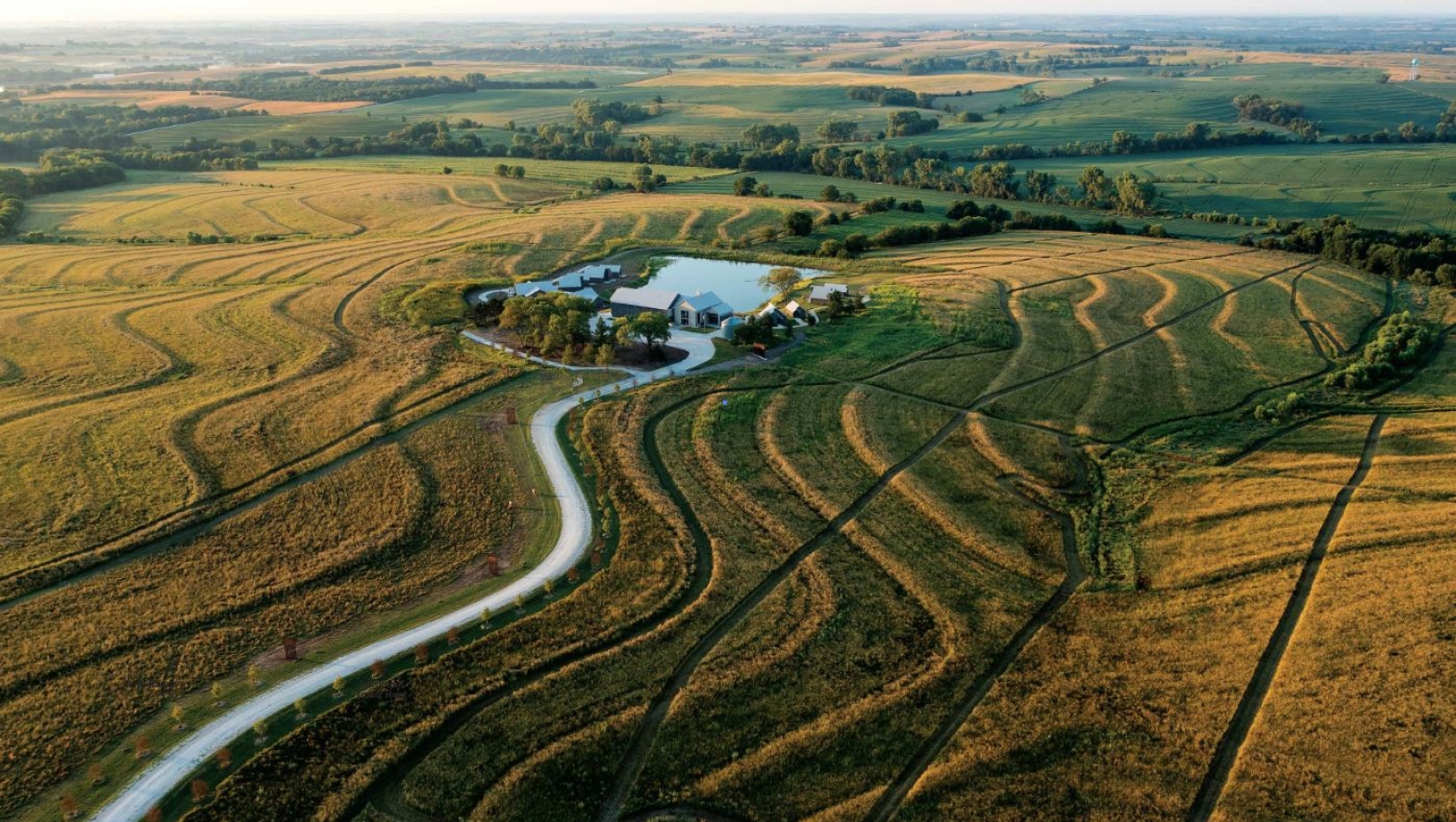 Drone overview of lodge