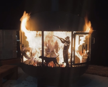 Warm yourself by the campfire at the end of a long day of hunting. 